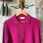 Y2K Boiled Wool Magenta Fuchsia Zip Photo 1