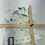 Area Stars Dress Womens Large White Denim Shirt Collared Snap Button Mini White Photo 7