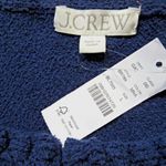 J.Crew NWT Odette Sweater Lady Jacket in Navy Cotton-blend Boucle Cardigan L Photo 3