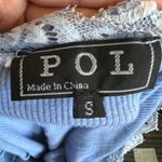 POL Blue Lace Babydoll Tank Top Y2K 2000s Fairycore Coquette Romantic Small Photo 2