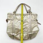 Coach  Audrie Andie Tote Bag Gold Metallic Leather Quiet Luxury Op Art 17064 Photo 5