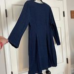 Ashley Stewart Ashley Stewart Chambray Glitter Evening Jacket Dark Blue Long Sleeve Light Coat Photo 8