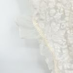 California Dynasty Vintage Lingerie Coquette Beaded Sheer Lace Bodysuit‎ Size S White Photo 4