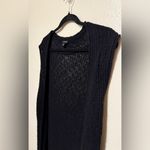 Torrid  Long Black Knitted Duster Vest | Open Cardigan Photo 1