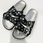 Free People  Bali Footbed Sandal Black Leather Size 36 Photo 2