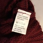 SheIn Burgundy Sweater Poncho with Sleeves Photo 4