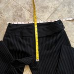 United Colors Of Benetton Wide Leg Pinstripe Pants Black White Stretch 40 / 10 Photo 5