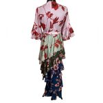 L'ATISTE Multicolor floral tiered belted maxi dress bloomcore Photo 1