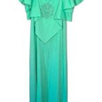 Vintage Fortrel Dress‎ Green Size M Photo 0