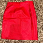 Windsor Faux Red Leather Skirt  Photo 0