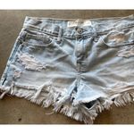 Abercrombie & Fitch ShortsSize 2 W 26 Blue Denim Distressed Frayed Hem Light Wash Photo 1