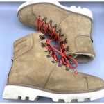 Clarks  Womens 10 Shoes‎ Lace Up Tan Ankle Boots Casual Hiking Lug Combat Fall Photo 8