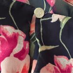 Ralph Lauren Lauren Floral Print Ruffle Dress – Navy and Pink Womens Size 12 Photo 13