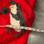 Hasting & Smith VTG Size L Christmas Penguin Sweater Red Black Knit 80s Wreaths Photo 9