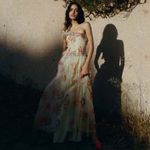 Doen Aurelie Strapless Smocked Ruffle Maxi Dress Sweet Gardenia Medium Photo 8