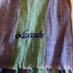 Lacoste  scarf, checkered blue/white/gray/green, 76”x26”‎ Photo 2