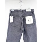 RE/DONE 90s High Rise Loose Fit Relaxed Straight Leg Washed Black Ripped Jeans Photo 5