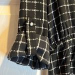 Pink Owl  V-neck Dress W/ Waist Tie Size Medium Black & White Photo 2