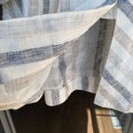 Soft Surroundings Striped Button Up Linen Mandarin Collar Tunic Shirt Size M Photo 9