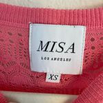 MISA Los Angeles Pink Crochet Long Sleeve Sweater Photo 10