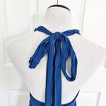 Reformation Flippa Halter Neck Midi Dress in Blue Photo 6