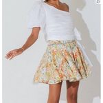 Cleobella Nora Retro Floral Pleated Mini Skirt Size Large Photo 0