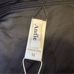 ANDIE NWT  Black The Banded Ribbed Cheeky Bikini Bottom M Photo 1