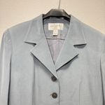 Jones New York  Silk Suit Blazer Jacket Baby Blue 10 Career 4 Button Lined Work Photo 2