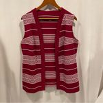 Super 70’s vintage oversized burgundy sweater open vest groovy ugly contest 🏆 Red Size L Photo 5