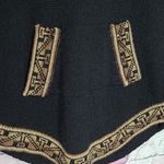 IMPORTED SOUTH AMERICAN MADE IN MEXICO ALPACA KNIT PRINTED PULLOVER HOODIE M Black Size M Photo 6