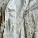 Soft Surroundings  Beige Tweed Blazer Linen Blend Sz XL Photo 4