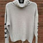 Elan  Boye Sweater Grey Free Love Sleeves Womens Size Medium New $95 Tags Photo 0