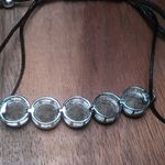 Burgundy Color Swarovski Crystal Platinum Bond Corded Bracelet Photo 9