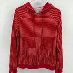 Vera Bradley  velour stripe red hoodie medium Photo 0
