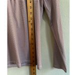 J McLaughlin Womens XS Striped 1/4 Zip Pullover Catalina Cloth Long Sleeve Brown Photo 8