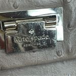 Kate Spade Windsor Square Angeline Ostrich leather Satchel Purse Beige Tan Photo 15