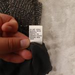 Bebe Women's Moda Dark Grey Brown Silk Beaded Y2K Bustier Crop Top size Large Photo 11