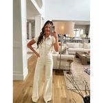 Good American Fit For Success Palazzo Jumpsuit in Ecru Size Small Photo 1