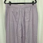 Old Navy  Dusky Lavender Purple Wide Leg Pull On Linen Blend Pants Sz.L NWT Photo 10