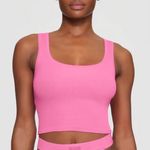 SKIMS  Women’s Size M Cotton Rib Tank Sugar Pink‎ Crop Top Simple Basic Staple Photo 0