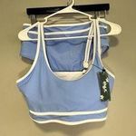 BMJL 2 Piece Swimsuit Light Blue Color Block High Waist Tank Top Cheeky Size SM Size L Photo 0