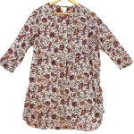Fig & Flower Womens Multicolor Floral Tunic‎ Polyester Long Sleeve Shift Dress L Size L Photo 0