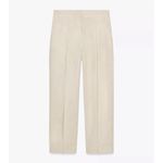 ZARA  Pleated Linen Straight Leg Pants Beige Sz L NWT Photo 9