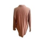 CALIA By Carrie Underwood Linen Blend Collared Shirt Button Front Small Brown Photo 1