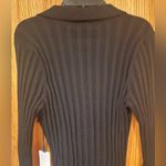 ASTR The Label Rib Collar Fitted Stretch Cardigan Sweater Top in Black Size XL Photo 9