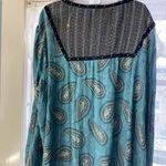 Style & Co Bohemian Teal and Black Dress Photo 1