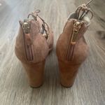 Francesca's Block Heel Sandals size 7 Faux Suede Lace Up Open Toe Boho Chic Shoe Photo 7