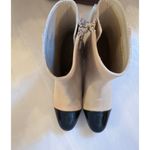 Stuart Weitzman Milla Beige Leather Cap Toe Boots - Size 6 Photo 6