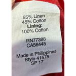 J.Crew  Women's Skirt Mini Sidewalk City Linen‎ Blend Lined Elastic Waist Red 14 Photo 7