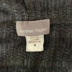 Jordan Taylor  Black Mesh Striped Hooded Swim Cover Up Tunic Medium Lightweight Photo 5